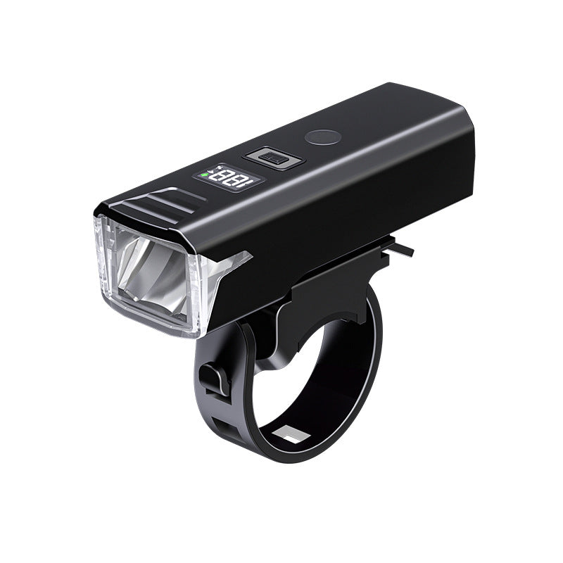 Bike Headlight - Rechargeable LED Bicycle Front Light, 85? Floodlight (Digital display model)