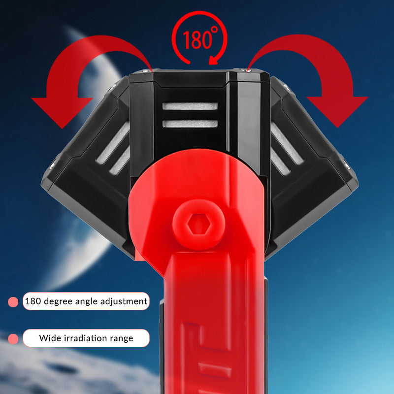 Green Flashlight Car Repair Light - LED Work Light , Magnetic Base, Power Bank