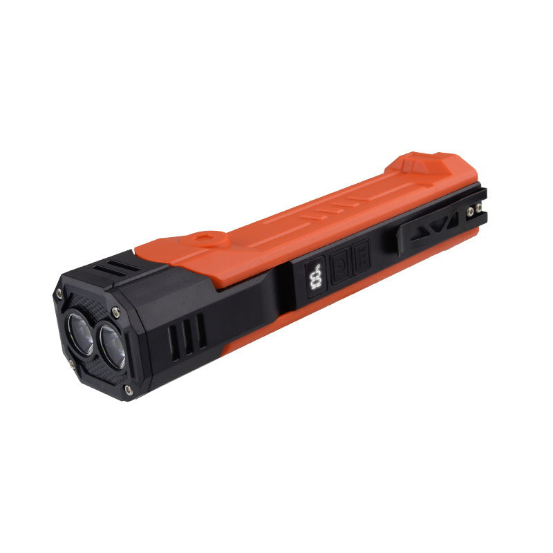 Orange Flashlight Car Repair Light - LED Work Light , Magnetic Base, Power Bank