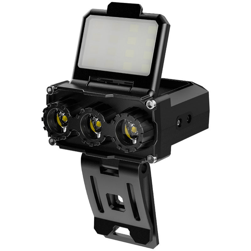 Black Rechargeable LED Headlight - Cap Light, Long Lasting Camping Light