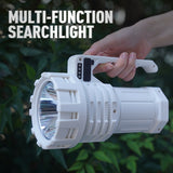 White LED Searchlight - Rechargeable Handheld Spotlight, 500m Range, Long Lasting - Front View