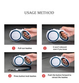 Gray 5M Pet Leash Retractable - Tangle-Free, Extendable Pet Leash for Walking - Rear View