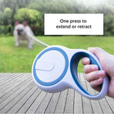 Dark Blue 5M Pet Leash Retractable - Tangle-Free, Extendable Pet Leash for Walking