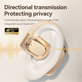 Gold Open Ear Bluetooth 5.3 Headphones - Non-In-Ear, Ear Hook, Wireless Sports - Front View