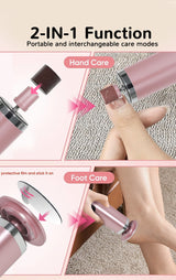 2-in-1 Electric Foot File & Hand Care Tool - Top-Down View
