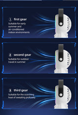White Astronaut Portable Fan - USB Rechargeable Desk Fan with RGB Night Light - Top-Down View