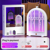 White (Plug-in) USB Mosquito Killer Lamp - Electric Bug Zapper, Wall-Mounted/Standing, Silent - Front View