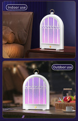 Black (Plug-in) USB Mosquito Killer Lamp - Electric Bug Zapper, Wall-Mounted/Standing, Silent - Top-Down View
