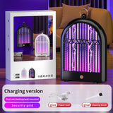 Black (Chargeing version) USB Mosquito Killer Lamp - Electric Bug Zapper, Wall-Mounted/Standing, Silent