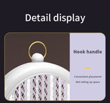Black (Chargeing version) USB Mosquito Killer Lamp - Electric Bug Zapper, Wall-Mounted/Standing, Silent - 45-Degree Angle