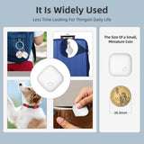 (Round Black) Mini GPS Tracker - Apple Find My Enabled, Key Finder, Wallet Locator, Anti-Theft Tag