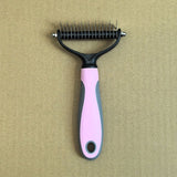 Pink 8-Piece Pet Grooming Tool Set - Brushes, Nail Clippers & More - Front View