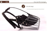 Black Metal Basket Dog Muzzle - Anti-Bite & Anti-Barking - M - Side View