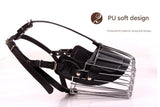 Black Metal Basket Dog Muzzle - Anti-Bite & Anti-Barking - L - Side View