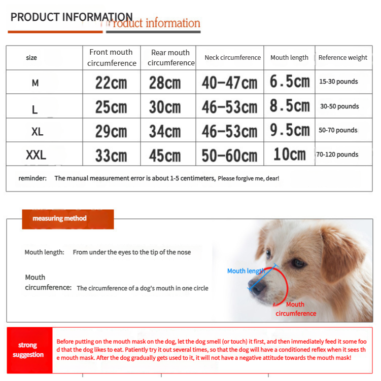 Black Metal Basket Dog Muzzle - Anti-Bite & Anti-Barking - XXL