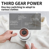 2-in-1 Fabric Shaver & Sticky Roller - USB Rechargeable Lint Remover - Front View