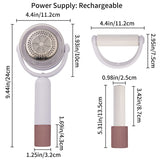 2-in-1 Fabric Shaver & Sticky Roller - USB Rechargeable Lint Remover - Side View