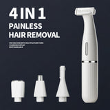 All-in-One Ladies' Trimmer Kit - Body, Face, Eyebrow & Nose Hair Removal - Front View