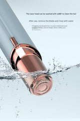 Red bean powder Mini Lipstick Electric Shaver - USB Rechargeable Facial Hair Remover - Side View
