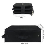Black Portable Foldable Cat Litter Box - Waterproof Travel Litter Pan for Cats - Top-Down View