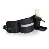 Multi-Function Dog Training Belt Bag with Water Bottle Holder - Black - Front View
