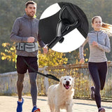 Multi-Function Dog Training Belt Bag with Water Bottle Holder - Black - Top-Down View