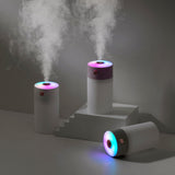 White 300ml USB Air Humidifier - Quiet Mini Humidifier for Bedroom, Office, Car - Side View