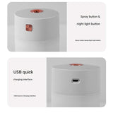 White 300ml USB Air Humidifier - Quiet Mini Humidifier for Bedroom, Office, Car - Rear View