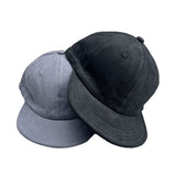 Black Minimalist Baseball Cap - Unisex Retro Streetwear Hat - Side View