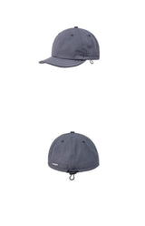 Gray Minimalist Baseball Cap - Unisex Retro Streetwear Hat - Front View