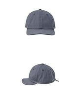 Gray Minimalist Baseball Cap - Unisex Retro Streetwear Hat - Side View
