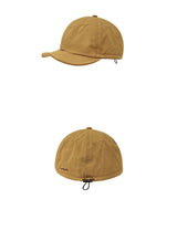 Khaki Minimalist Baseball Cap - Unisex Retro Streetwear Hat - Front View