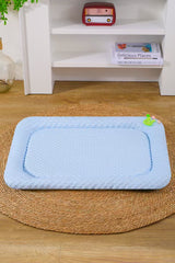 Blue Breathable Cooling Pet Mat - Ice Bean Summer Bed for Small Dogs (L : 50x65cm) - Front View
