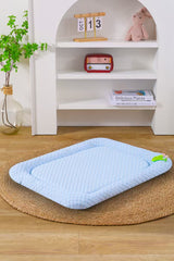 Blue Breathable Cooling Pet Mat - Ice Bean Summer Bed for Small Dogs (L : 50x65cm) - Side View