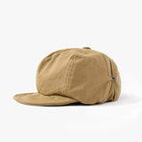 Khaki Women's Vintage Style Baker Boy Cap - Soft Cotton Linen Blend - Side View