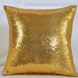 Shiny Sequin Pillowcase - Single-sided gorgeous pillowcase  (Gold pair: 45x45cm) - Side View