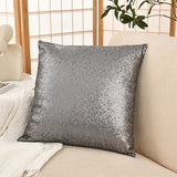 Shiny Sequin Pillowcase - Single-sided gorgeous pillowcase  (Gray pair: 40x40cm) - Front View