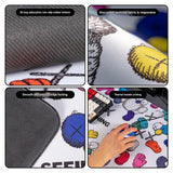 Extended Gaming Mousepad (80x30x0.4cm) - Big Beard Uncle Design, Stitched Edges - Style 2 - Front View