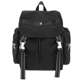 Black Lightweight Nylon Backpack - Water Resistant Travel Daypack for Women & Men - Front View