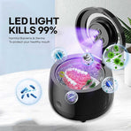 White Ultrasonic Cleaner with UV Light for Dentures, Aligners & Jewelry, image 2