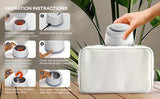 White Ultrasonic Cleaner with UV Light for Dentures, Aligners & Jewelry - 45-Degree Angle