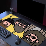 (80x30x0.4cm) Extra Large Computer Desk Mat - Uncle Beard Series - Style 1 - Front View