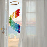 Coloful Bohemian Seashell Wind Chime - Dream Catcher Hanging Decor for Home - Front View
