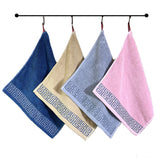 Pink Luxury Cotton Towel Set - 6-Piece Highly Absorbent Bath & Hand Towels - 45-Degree Angle