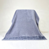 Blue Luxury Cotton Towel Set - 6-Piece Highly Absorbent Bath & Hand Towels - Low Angle