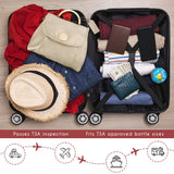 Beige Stylish Travel Makeup Organizer Bag with Hanging Hook - Waterproof & Spacious Design - Rear View