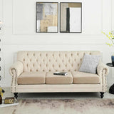 2 Pcs Dark Grey Elegant Polyester Sofa Cover - Full Protection Against Cat Scratches & Wear