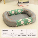 Size M Grey Cozy Pet Bed for Small Dogs and Cats - Durable & Chew-Resistant Nest for All Seasons - Front View