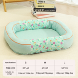 Size M Blue Cozy Pet Bed for Small Dogs and Cats - Durable & Chew-Resistant Nest for All Seasons - Front View