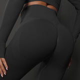 Size S Black Seamless High-Waisted Yoga Pants for Women - Lift Workout Leggings for Running, Gym, and Fitness